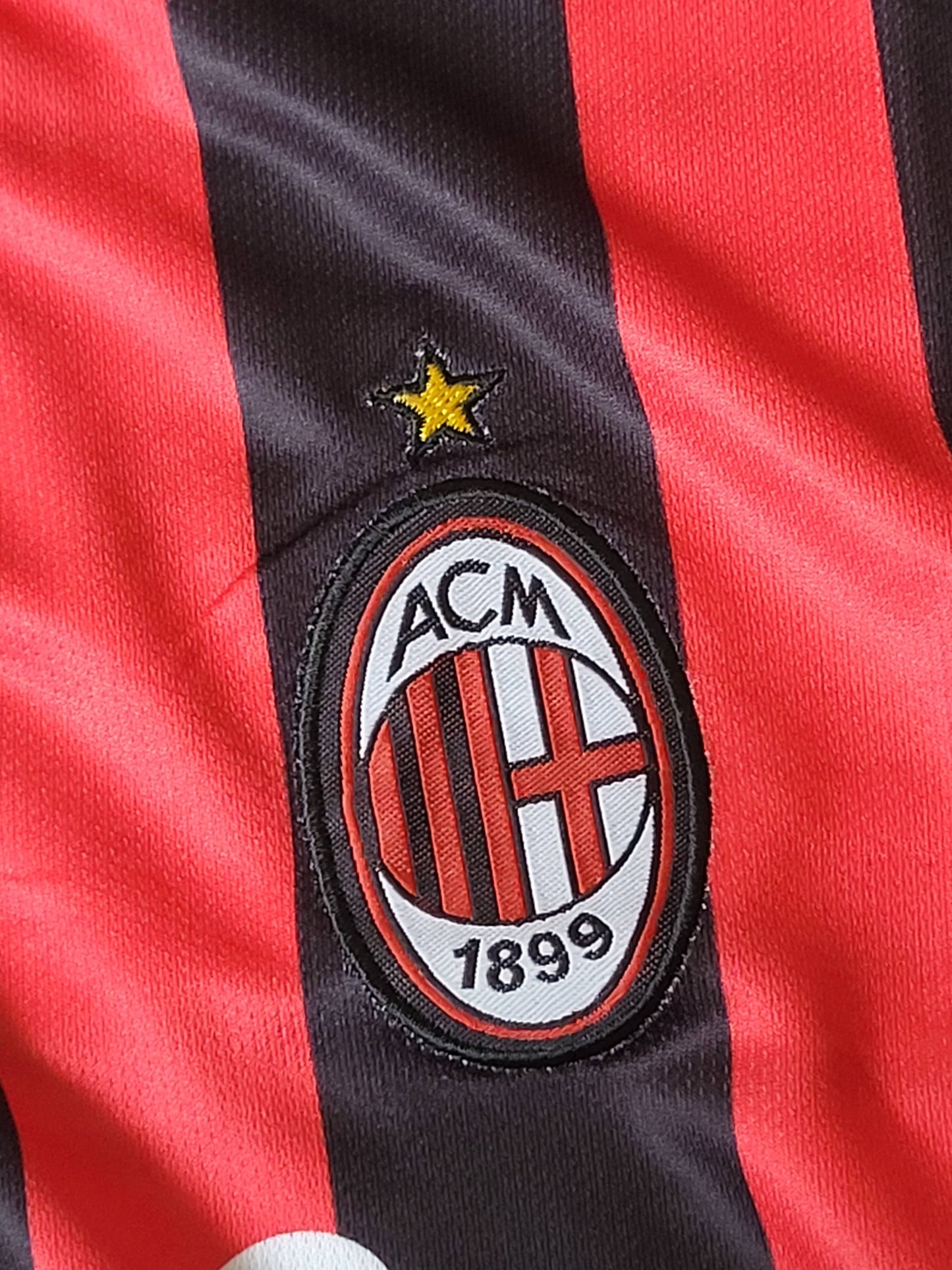 MALDINI AC MILAN HOME 2006-07 COLLAR PREMIUM EMBROIDERY