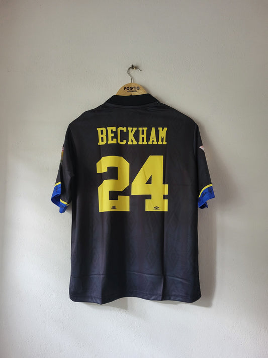 BECKHAM MAN UNITED AWAY KIT 1993-94 COLLAR FIVE SLEEVE SUBLIMATION