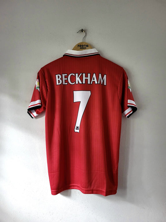 BECKHAM MAN UNITED HOME KIT 1998-99 COLLAR ZIP PREMIUM EMBROIDERY