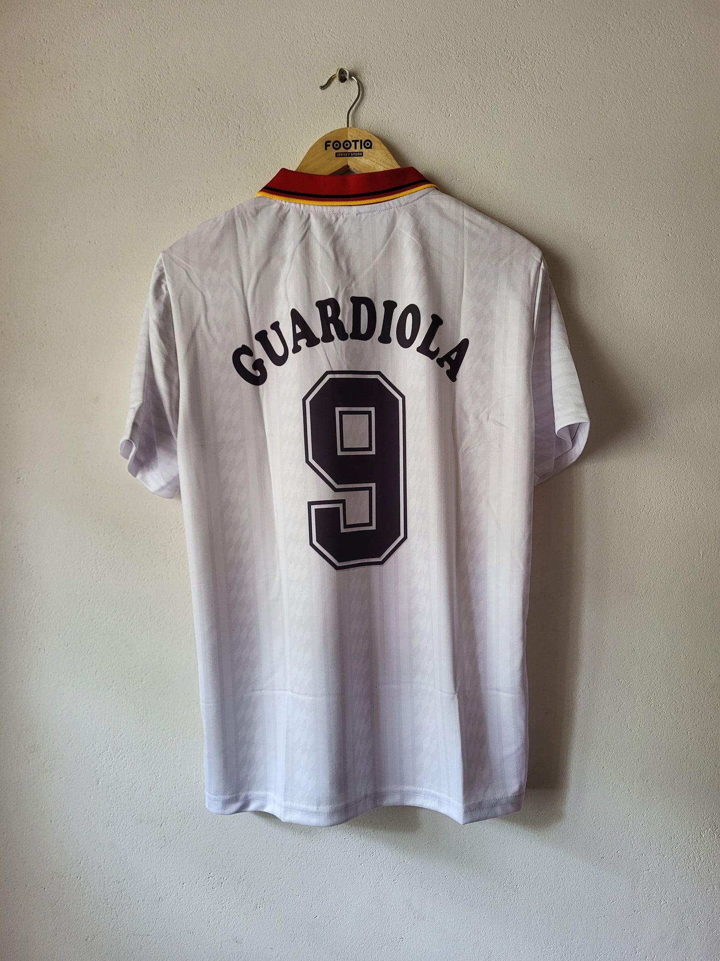 GUARDIOLA SPAIN AWAY KIT 1994 COLLAR SUBLIMATION