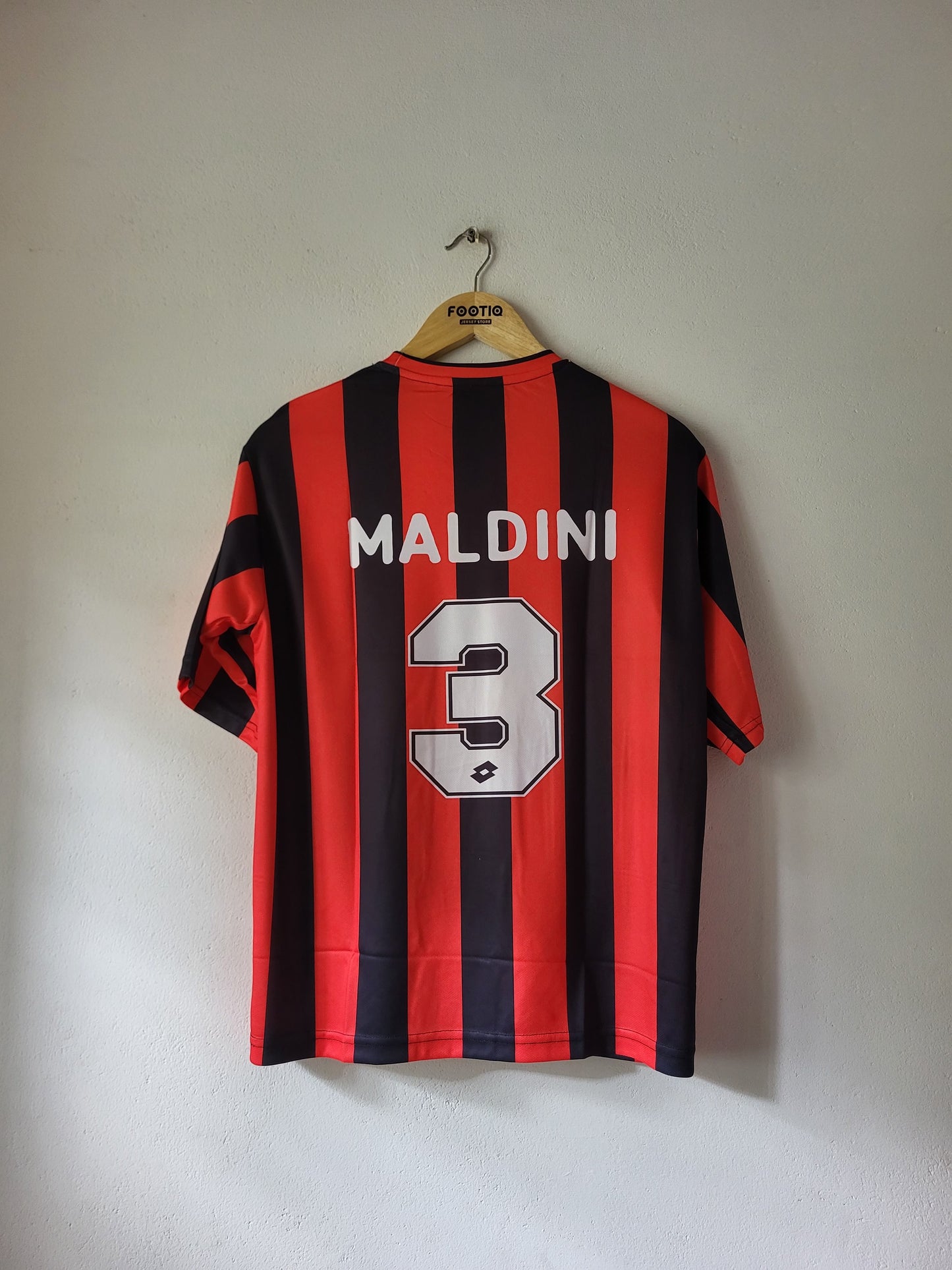 MALDINI AC MILAN HOME KIT 1995-96 FIVE SLEEVE SUBLIMATION