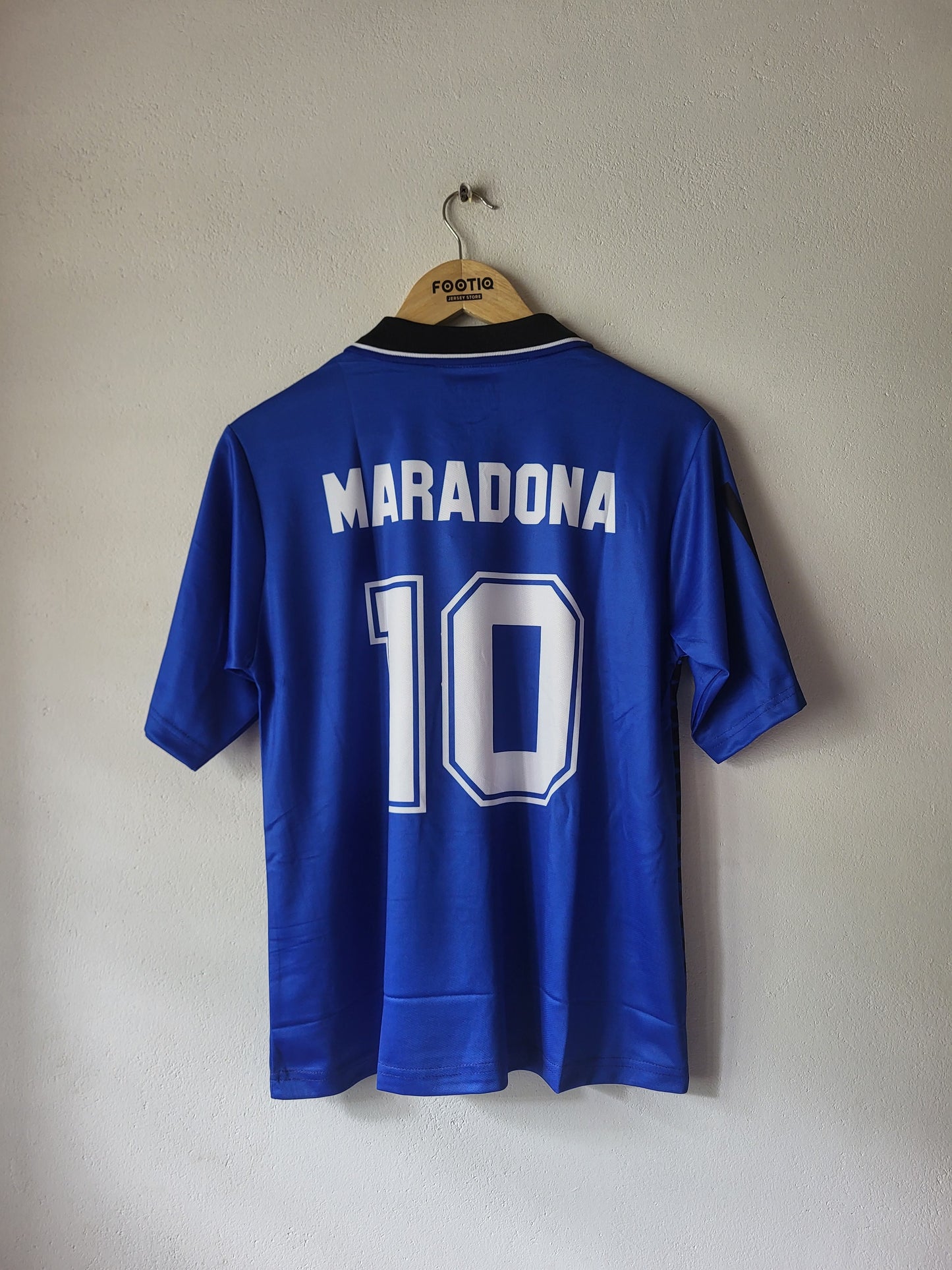 MARADONA ARGENTINA 1994 AWAY KIT COLLAR FIVE SLEEVE SUBLIMATION
