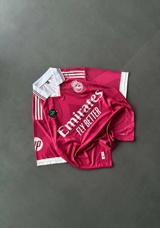 Mbappe Real Madrid Third Kit Pink 2026-27 Collar Five Sleeve Premium Embroidery, Real MADRID pink jersey, most selling,trending jersey