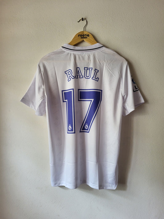 RAUL REAL MADRID HOME KIT 1994-96 COLLAR SUBLIMATION