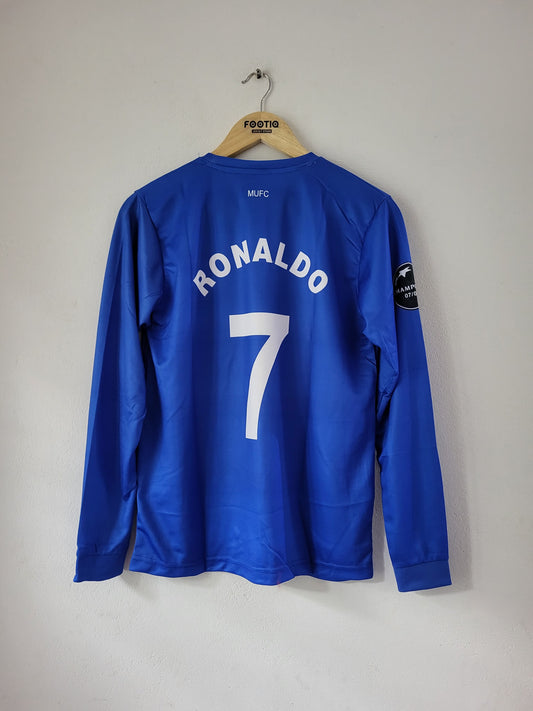RONALDO MAN UNITED 2007-08 THIRD KIT FULL SLEEVE PREMIUM EMBROIDERY