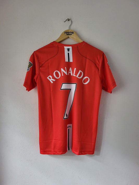 RONALDO MAN UNITED HOME KIT 2007-08 PREMIUM EMBROIDERY
