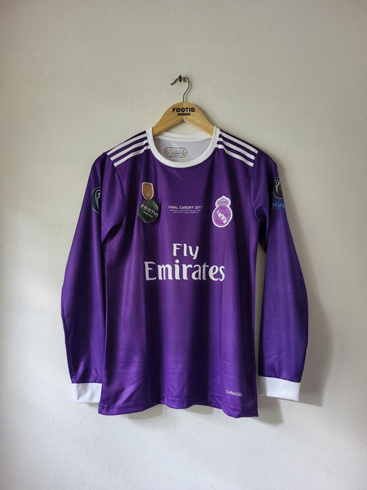RONALDO REAL MADRID AWAY KIT 2016-17 FULL SLEEVE PREMIUM EMBROIDERY