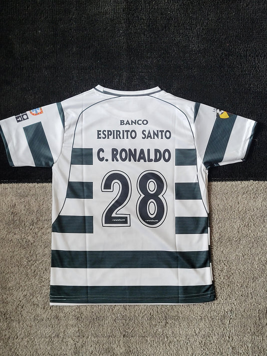 RONALDO SPORTING HOME KIT 2001-02 SUBLIMATION KIDS