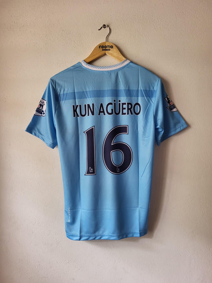 AGUERO MANCHESTER CITY HOME KIT 2013-14 SUBLIMATION