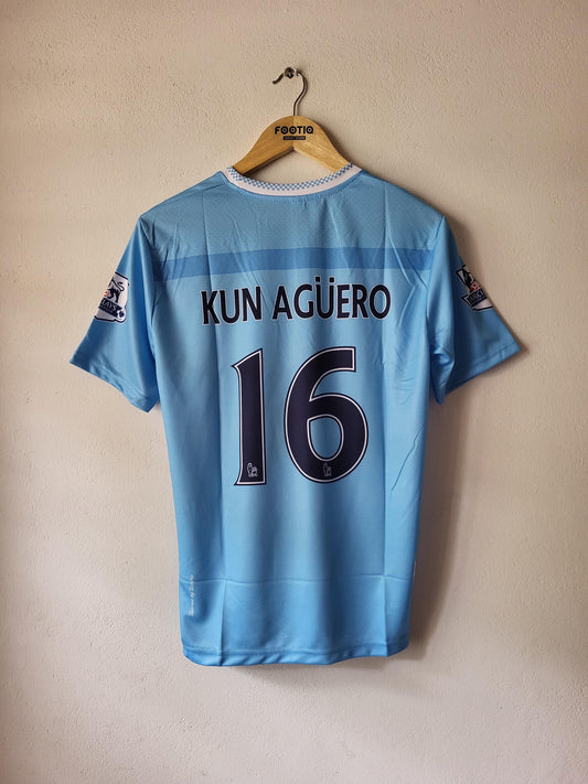 AGUERO MANCHESTER CITY HOME KIT 2013-14 SUBLIMATION
