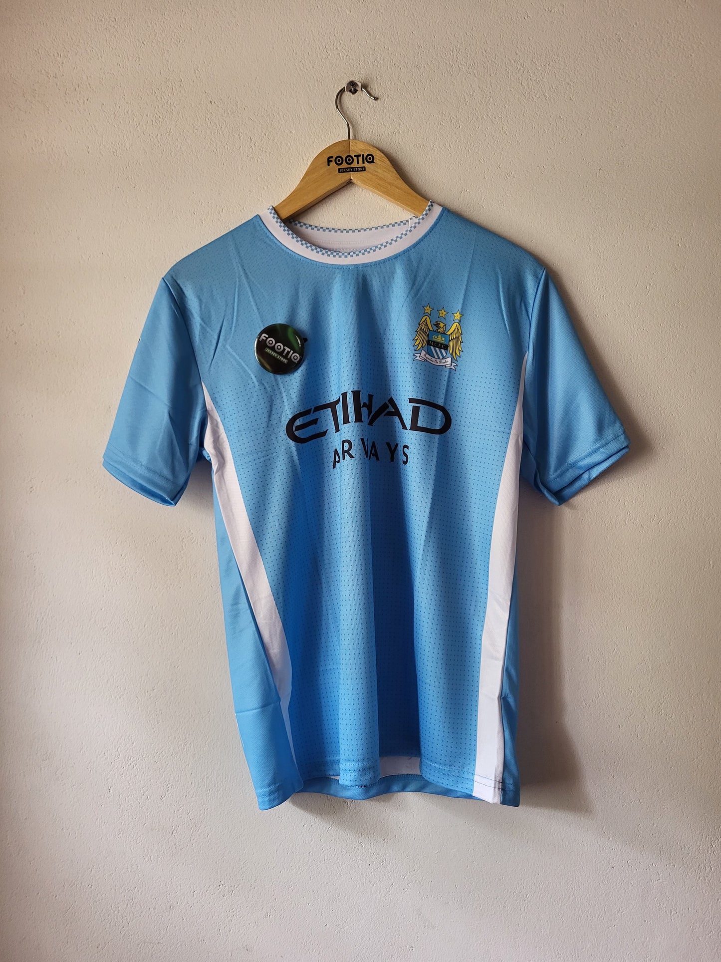 AGUERO MANCHESTER CITY HOME KIT 2013-14 SUBLIMATION