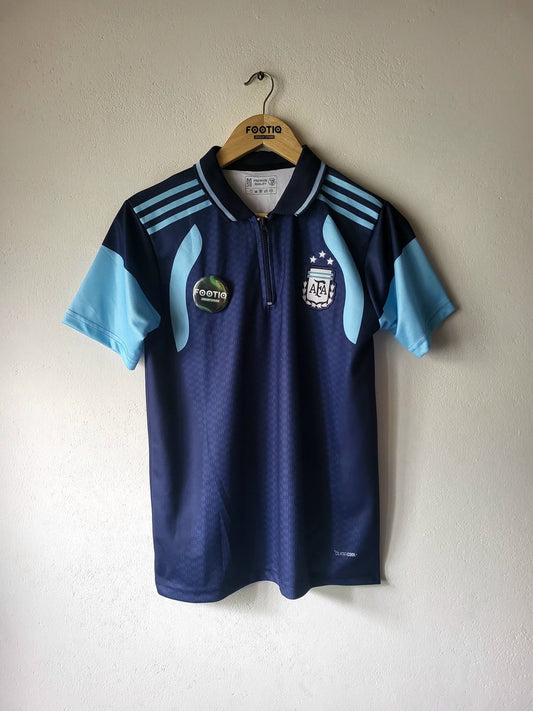 ARGENTINA TRIO ZIPPER POLO COLLAR HALF SLEEVE PREMIUM EMBROIDERY, trending jersey, best selling, Argentina travel kit