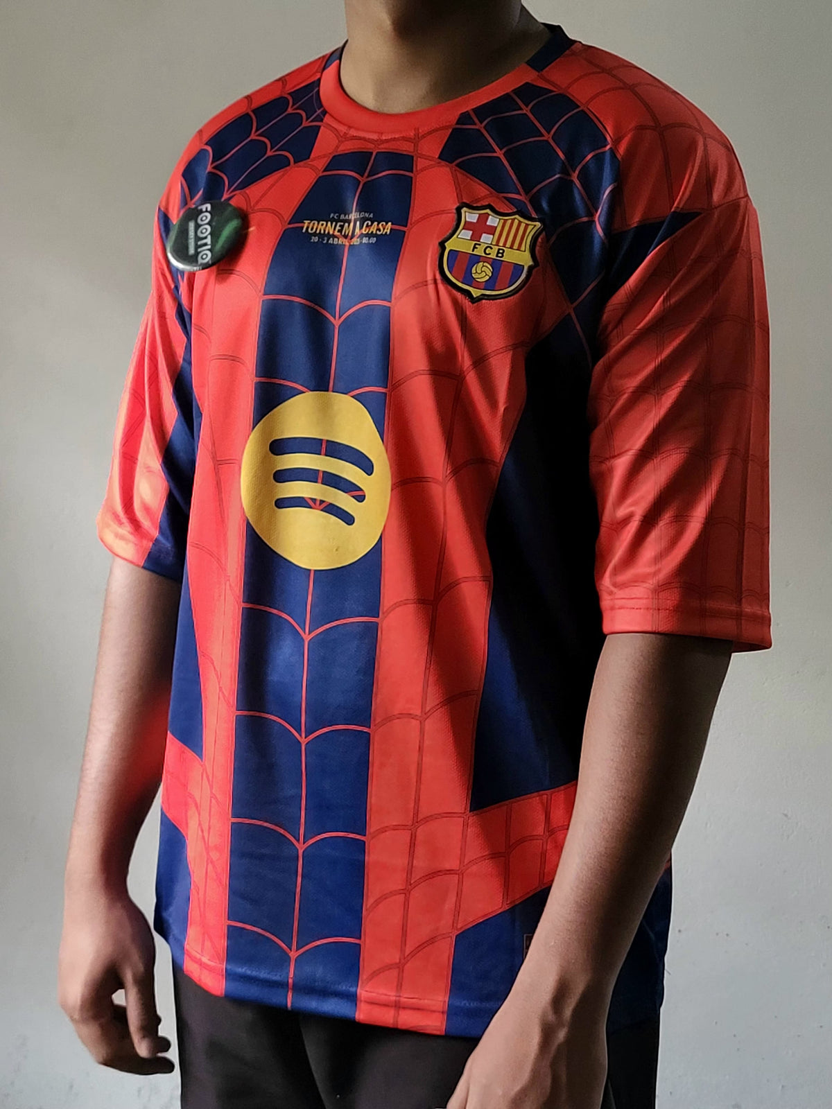 Barcelona Spider Man Special Edition Five Sleeve Premium Embroidery, Most selling, trending jersey, spiderman, special edition 