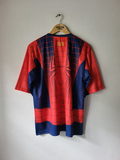 Barcelona Spider Man Special Edition Five Sleeve Premium Embroidery, Most selling, trending jersey, spiderman, special edition 