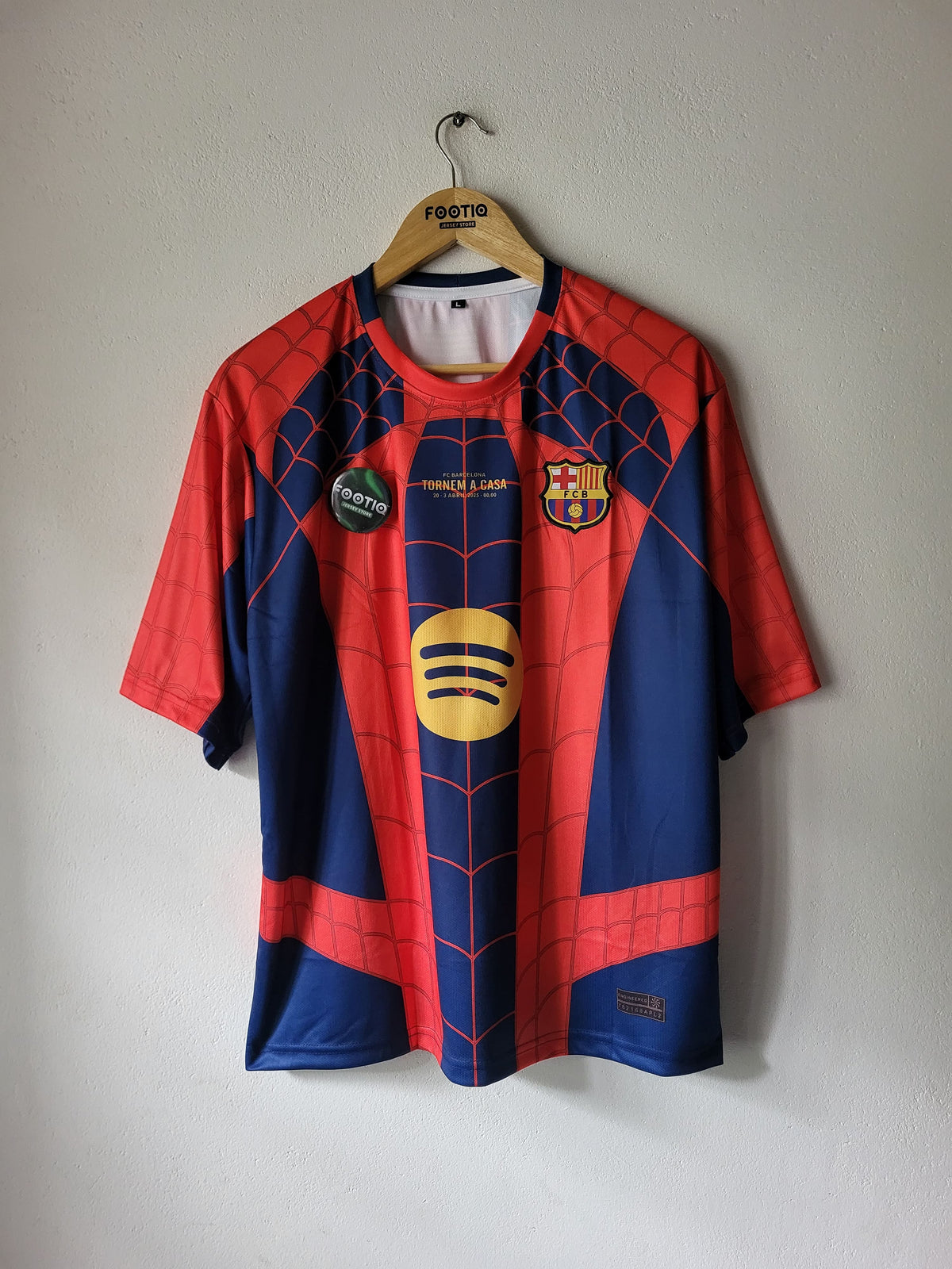 Barcelona Spider Man Special Edition Five Sleeve Premium Embroidery, Most selling, trending jersey, spiderman, special edition 