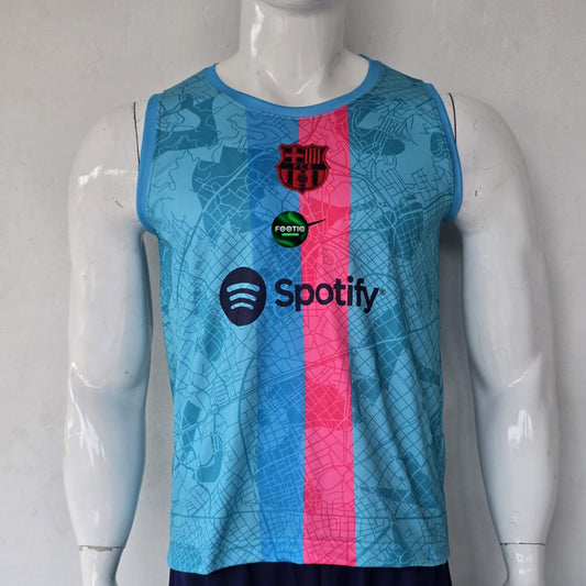 Barcelona Training Kit Sleeveless Premium Embroidery, bibs, short sleeve, training jerseys, most selling 