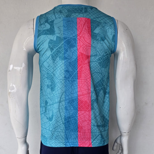 Barcelona Training Kit Sleeveless Premium Embroidery, bibs, short sleeve, training jerseys, most selling 