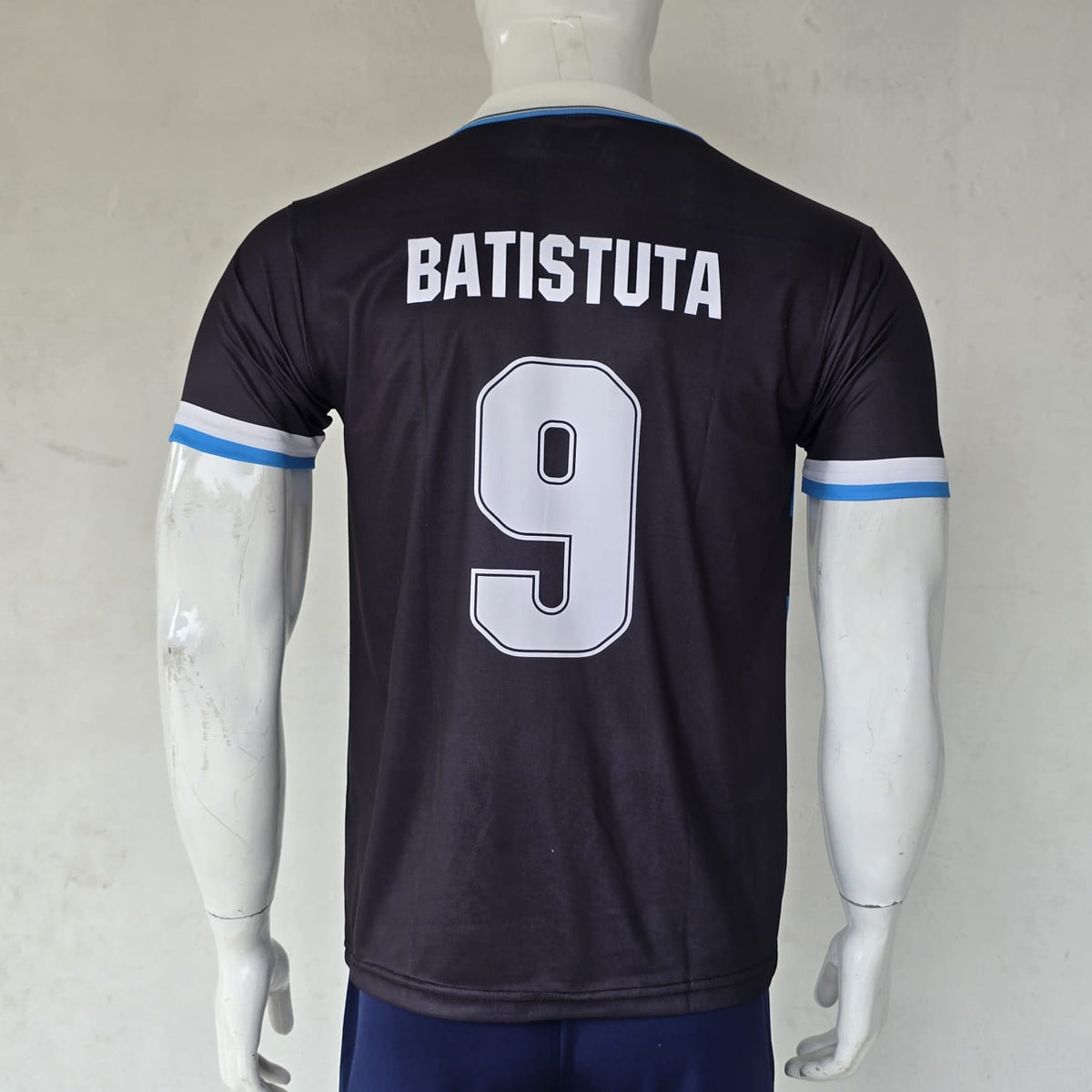 Batistuta Argentina Away Kit 1999-2000 Polo Collar Half Sleeve Premium Embroidery