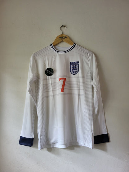 BECKHAM ENGLAND HOME KIT 2000 FULL SLEEVE PREMIUM EMBROIDERY
