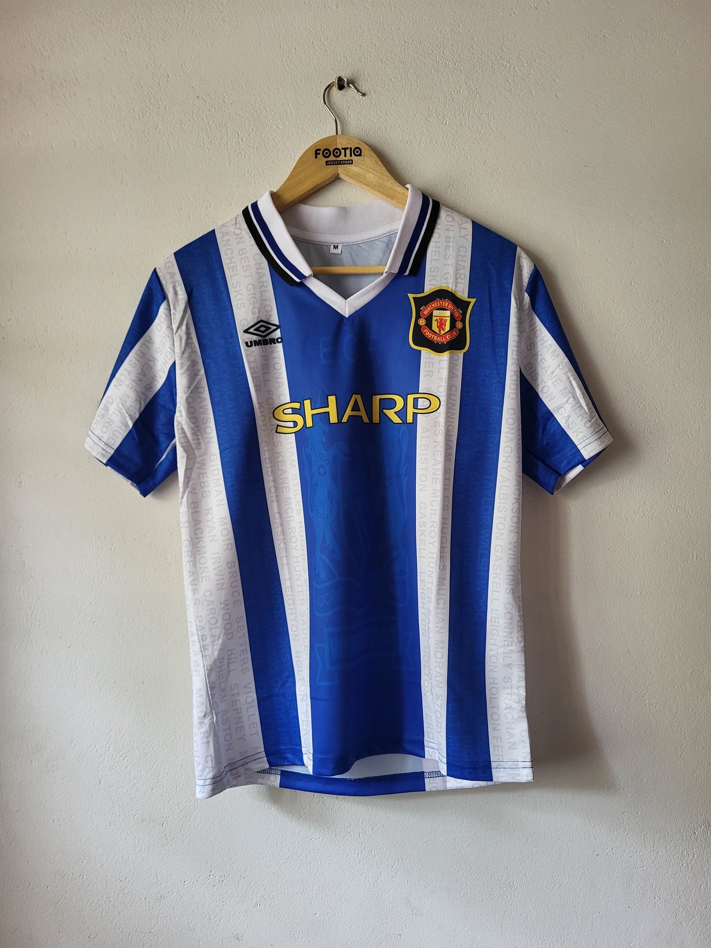 BECKHAM MAN UNITED 1994-96 THIRD KIT COLLAR SUBLIMATION