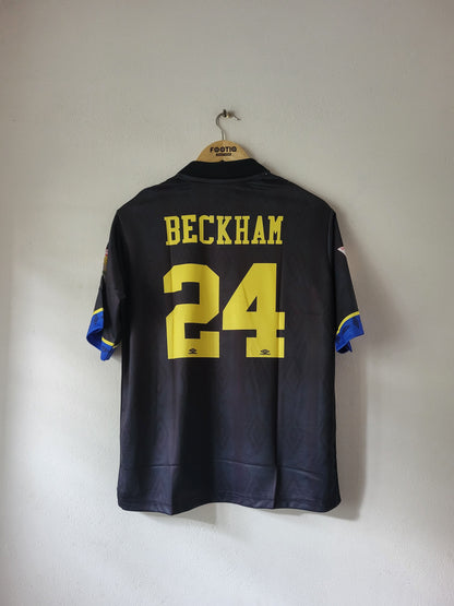 BECKHAM MAN UNITED AWAY KIT 1993-94 COLLAR FIVE SLEEVE SUBLIMATION