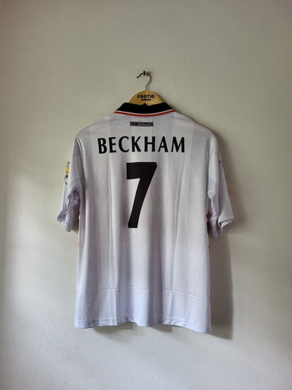 BECKHAM MAN UNITED AWAY KIT 1997-99 COLLAR FIVE SLEEVE SUBLIMATION