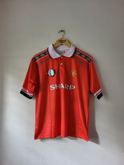 BECKHAM MAN UNITED HOME KIT 1998-99 COLLAR FIVE SLEEVE SUBLIMATION