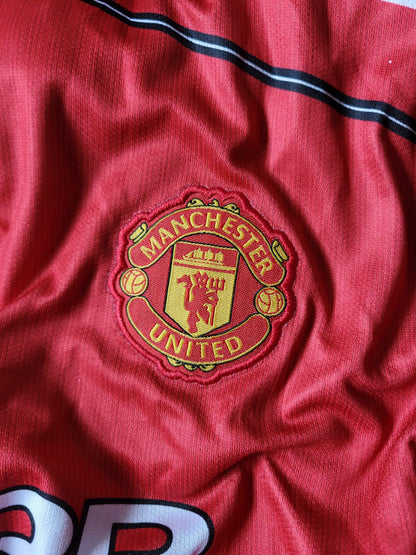 BECKHAM MAN UNITED HOME KIT 1998-99 COLLAR ZIP FULL SLEEVE PREMIUM EMBROIDERY