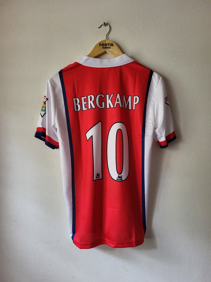 BERGKAMP ARSENAL HOME KIT 1998-99 COLLAR SUBLIMATION