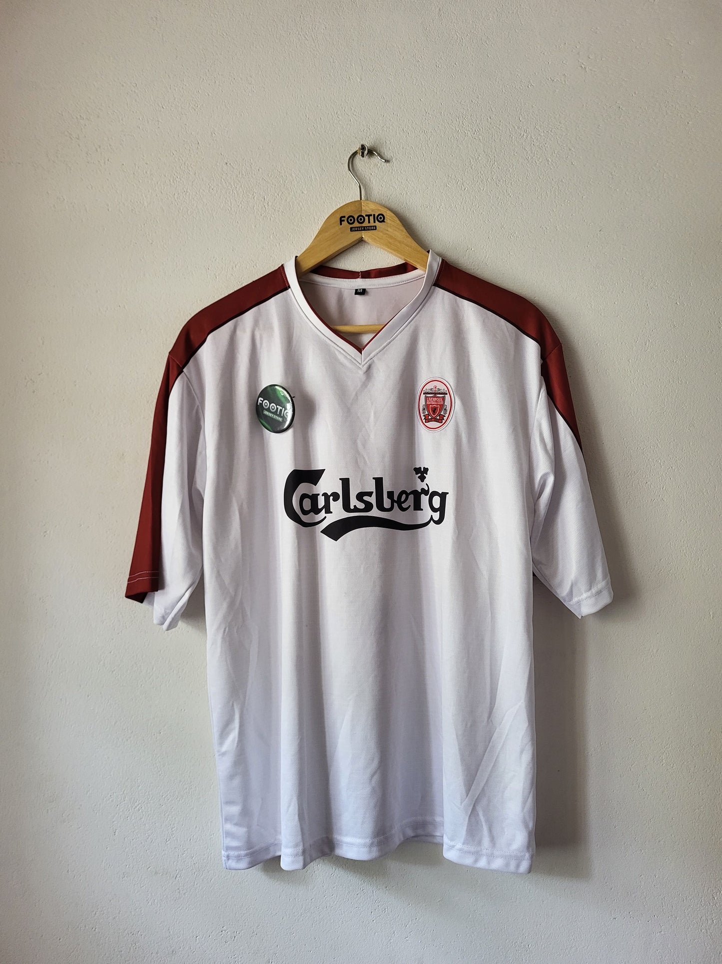 FOWLER LIVERPOOL AWAY KIT 1999-2000 FIVE SLEEVE PREMIUM EMBROIDERY