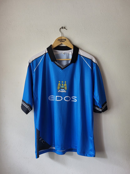 HAALAND MAN CITY HOME KIT 1999-20 COLLAR FIVE SLEEVE SUBLIMATION