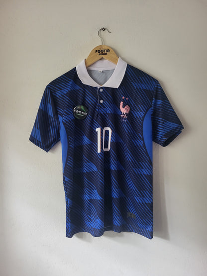 K MBAPPE FRANCE 2026 HOME JERSEY COLLAR SUBLIMATION