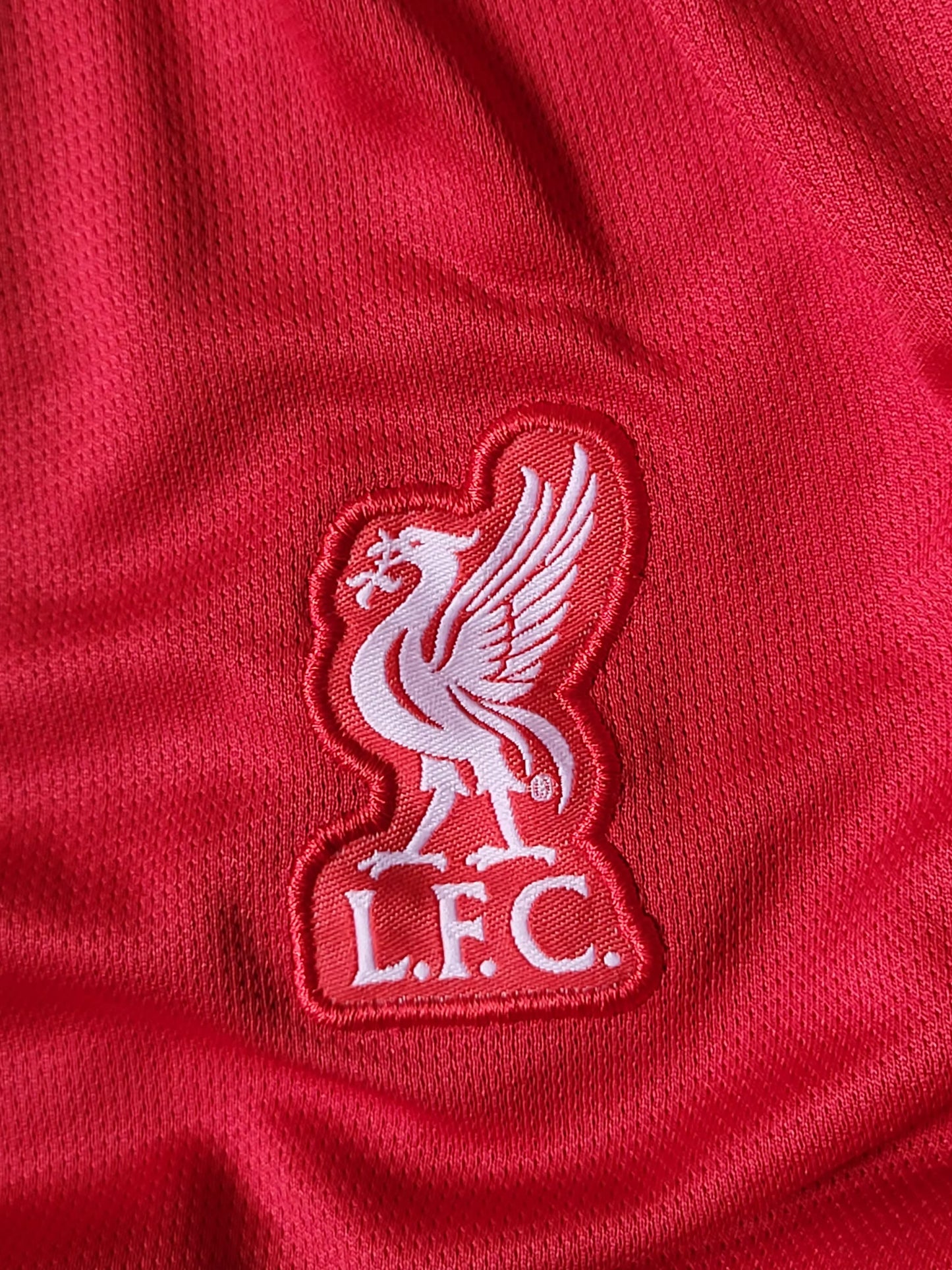 LIVERPOOL RED SHORTS EMBROIDERY