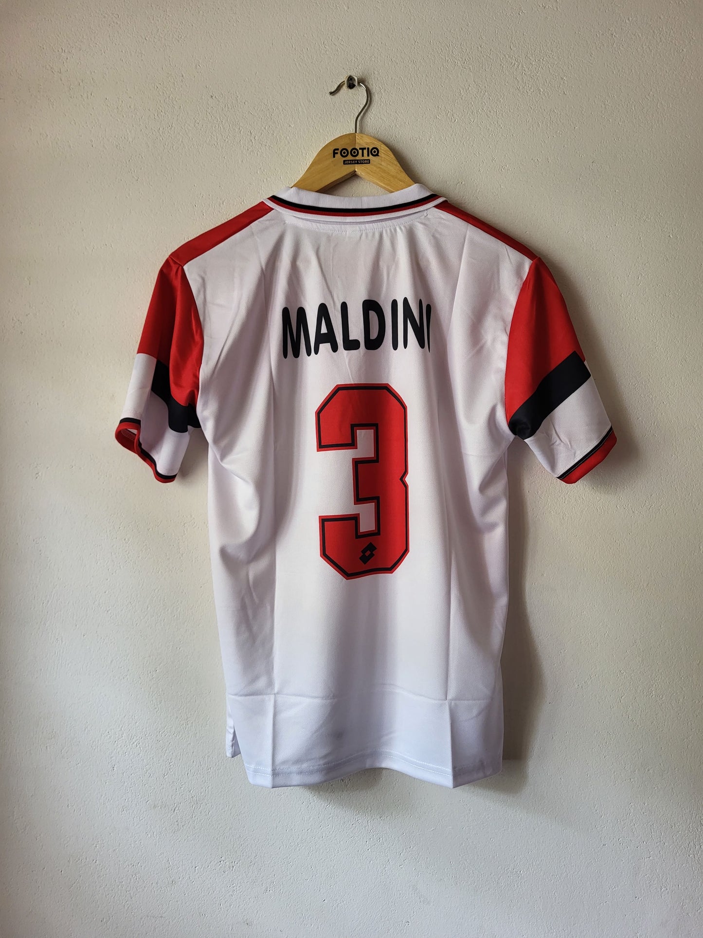 MALDINI AC MILAN AWAY KIT 1994-95 COLLAR SUBLIMATION
