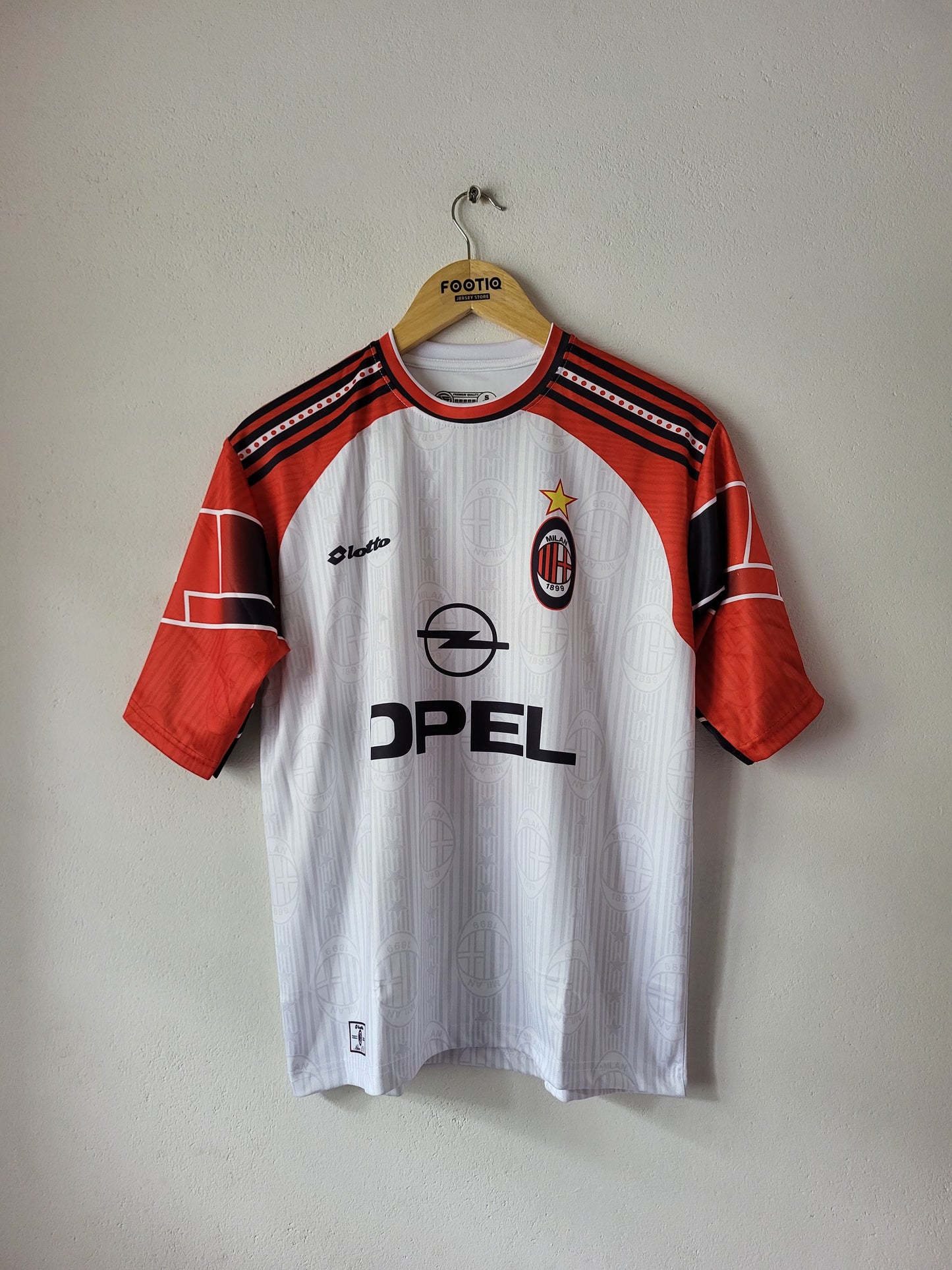 MALDINI AC MILAN AWAY KIT 1997-98 FIVE SLEEVE SUBLIMATION