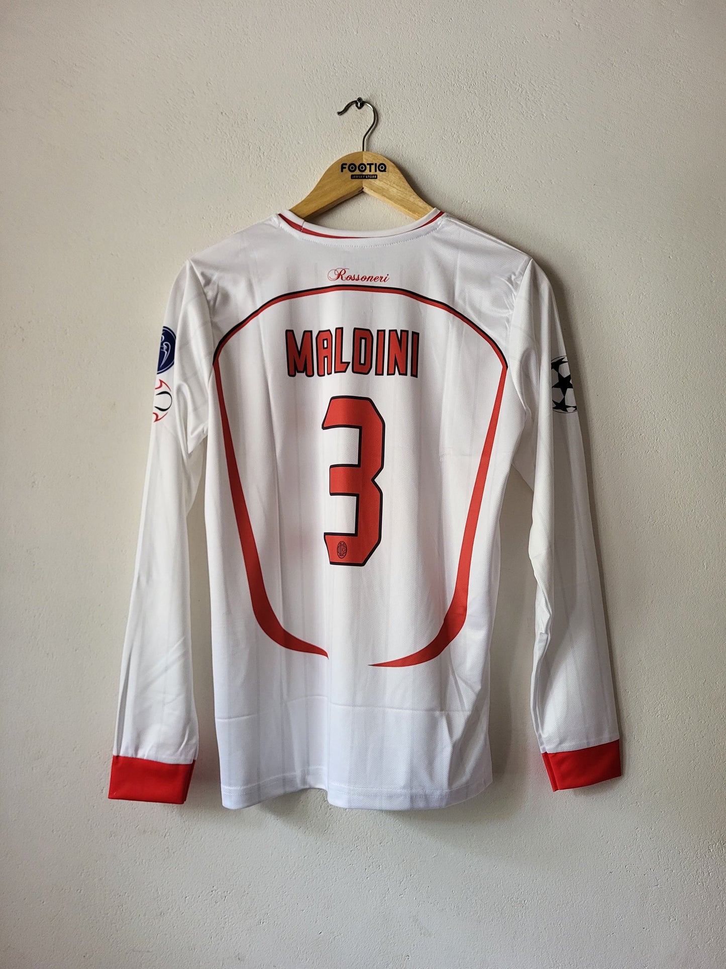 MALDINI AC MILAN AWAY KIT 2006-07 FULL SLEEVE PREMIUM EMBROIDERY