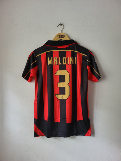 MALDINI AC MILAN HOME 2006-07 COLLAR PREMIUM EMBROIDERY