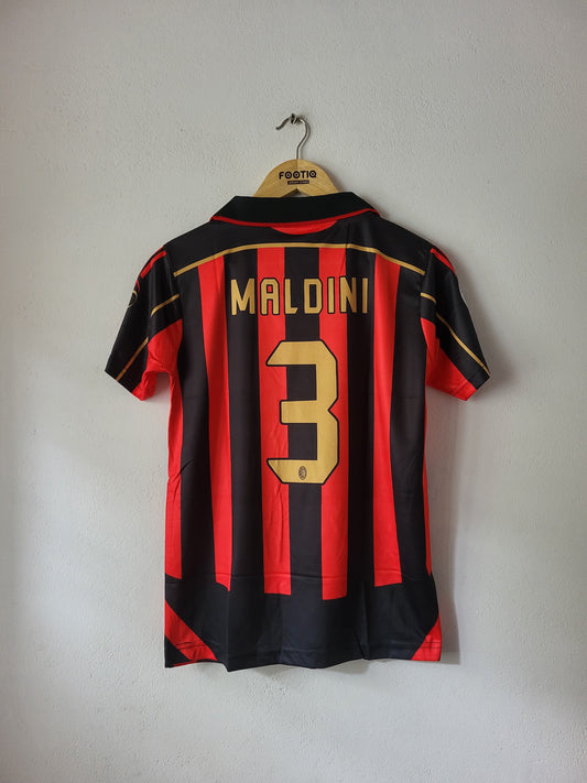 MALDINI AC MILAN HOME 2006-07 COLLAR PREMIUM EMBROIDERY