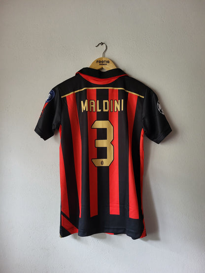 MALDINI AC MILAN HOME 2006-07 COLLAR PREMIUM EMBROIDERY