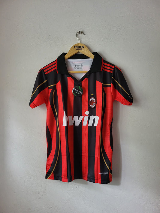 MALDINI AC MILAN HOME 2006-07 COLLAR PREMIUM EMBROIDERY