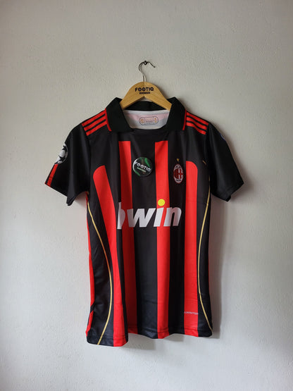 MALDINI AC MILAN HOME 2006-07 COLLAR PREMIUM EMBROIDERY