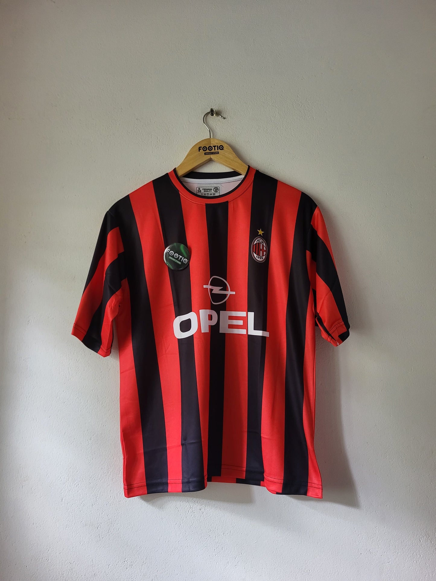 MALDINI AC MILAN HOME KIT 1995-96 FIVE SLEEVE SUBLIMATION