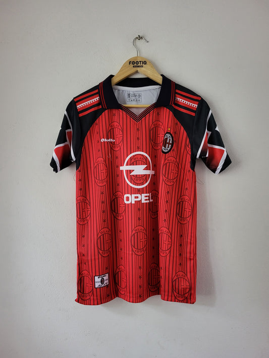 MALDINI AC MILAN HOME KIT 1997-98 COLLAR PREMIUM EMBROIDERY