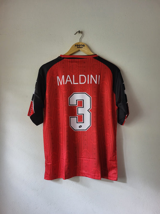 MALDINI AC MILAN HOME KIT 1997-98 FIVE SLEEVE SUBLIMATION