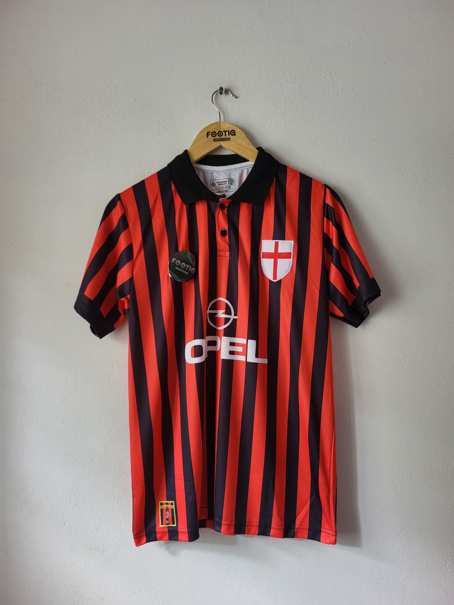 MALDINI AC MILAN HOME KIT 1999-20 COLLAR PREMIUM EMBROIDERY
