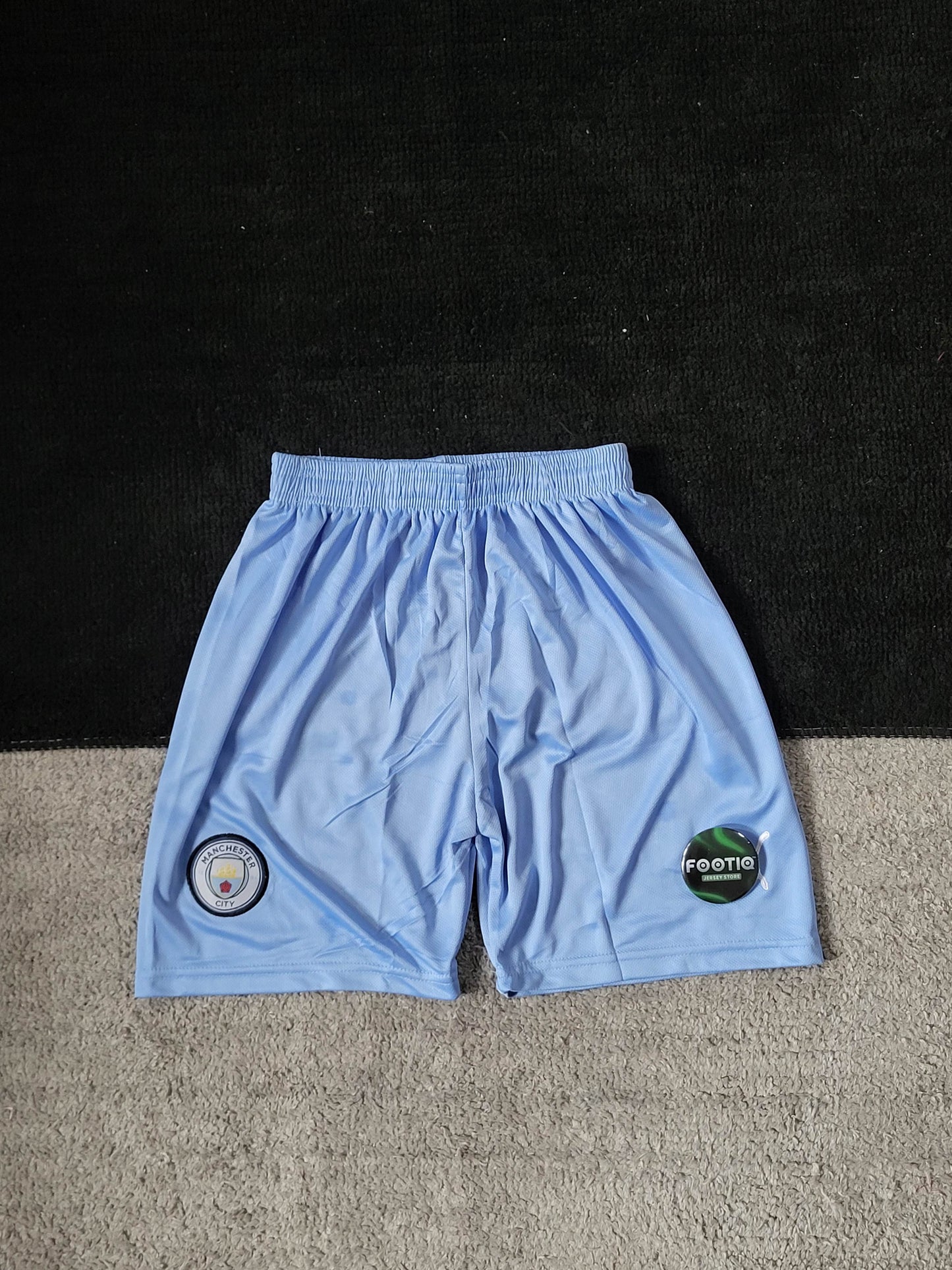 MANCHESTER CITY BLUE SHORTS EMBROIDERY