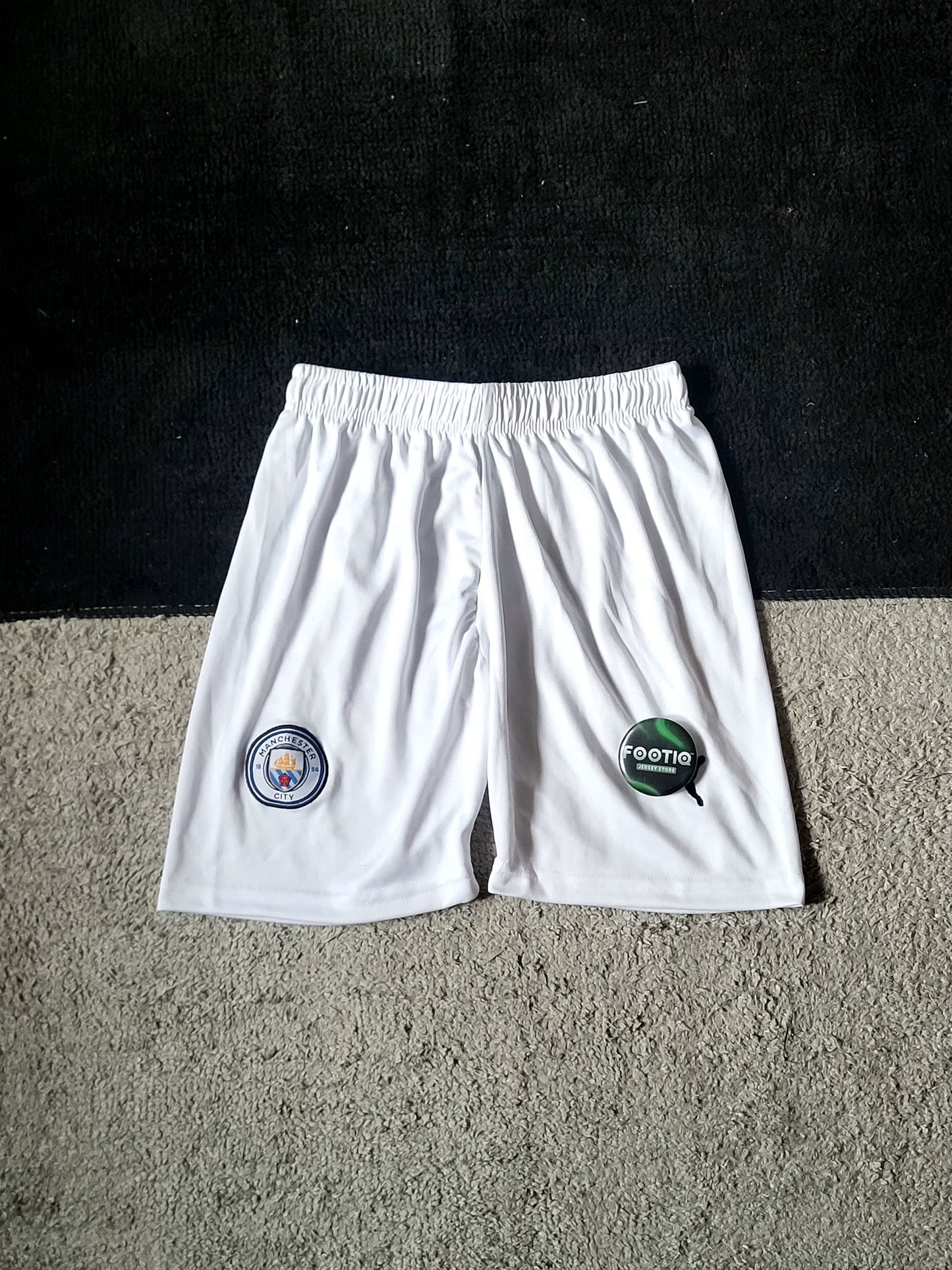 MANCHESTER CITY WHITE SHORTS EMBROIDERY