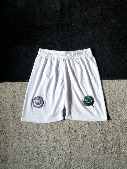 MANCHESTER CITY WHITE SHORTS EMBROIDERY