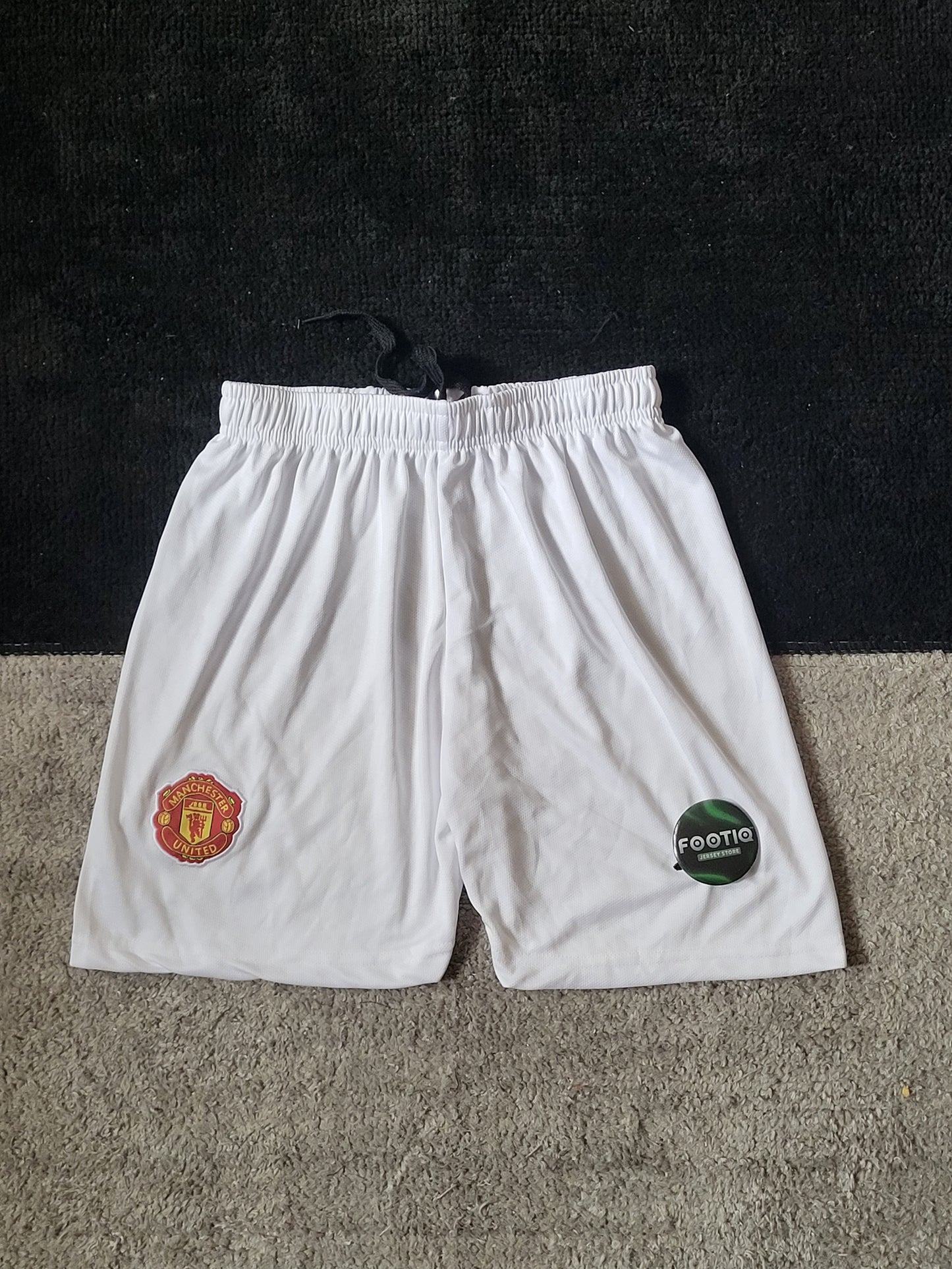 MANCHESTER UNITED WHITE SHORTS EMBROIDERY