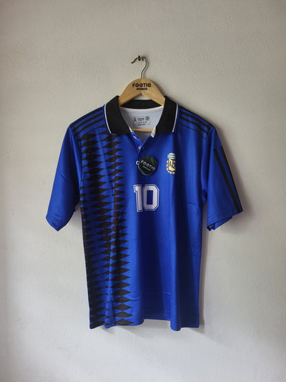 MARADONA ARGENTINA 1994 AWAY KIT COLLAR FIVE SLEEVE SUBLIMATION